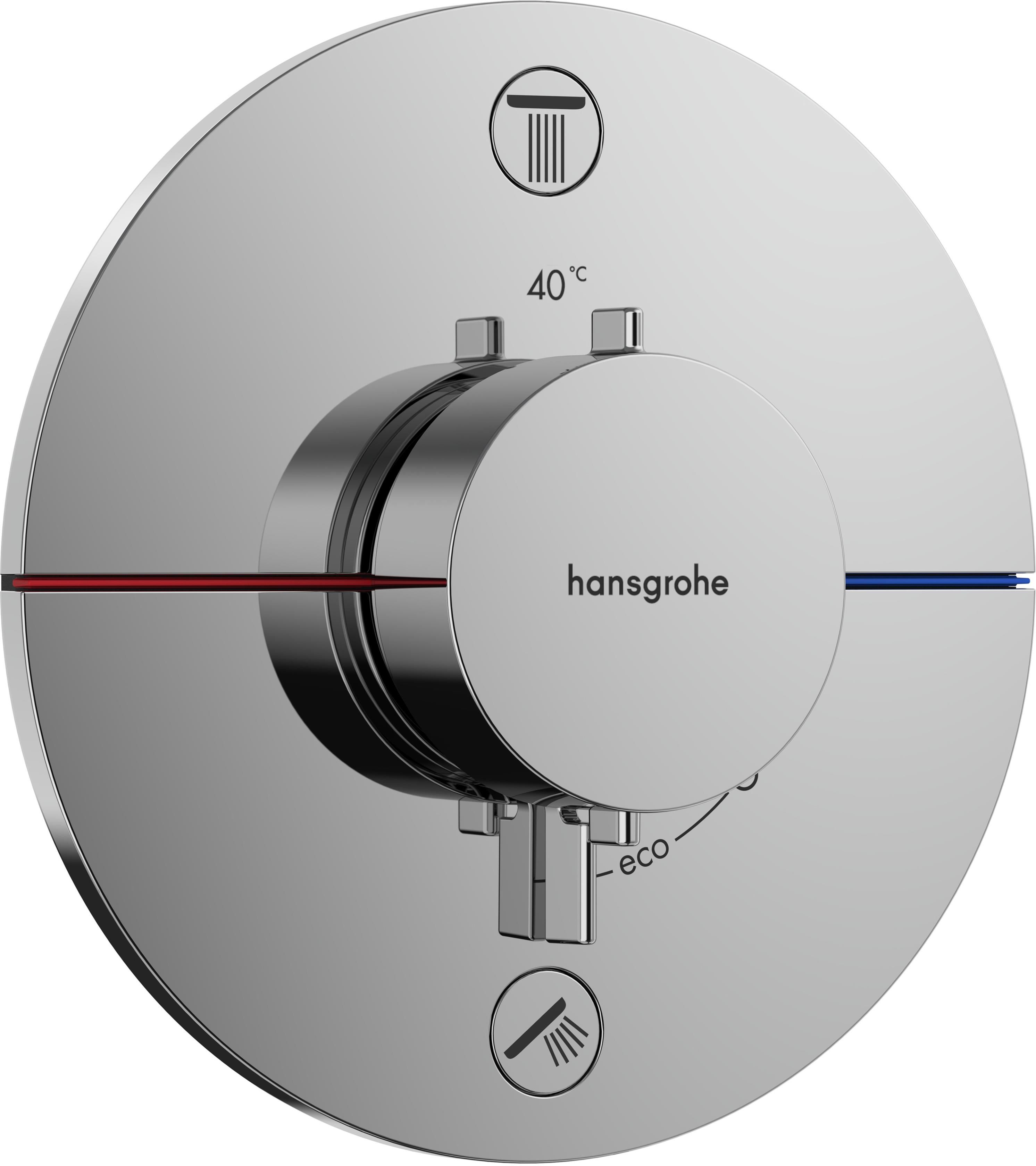 Hansgrohe ShowerSelect Comfort S Badewannen- und Duscharmatur Unterputz mit Thermostat chrom 15554000