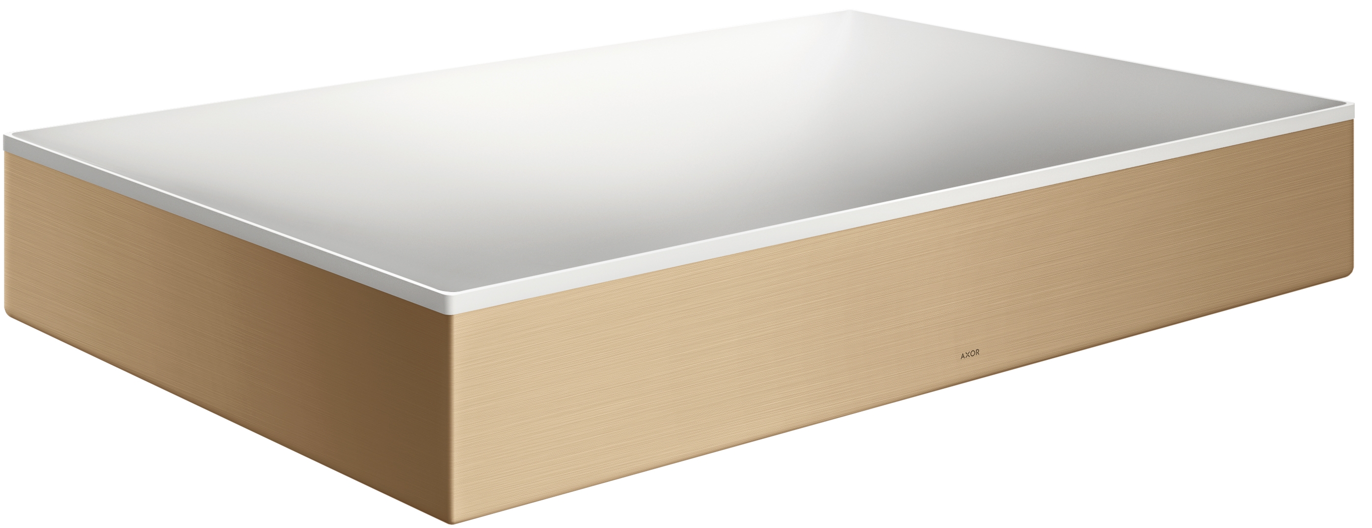 Axor Suite Waschbecken 60x40 cm rechteckig Aufsatzwaschbecken weiß-braun/beige 42004140