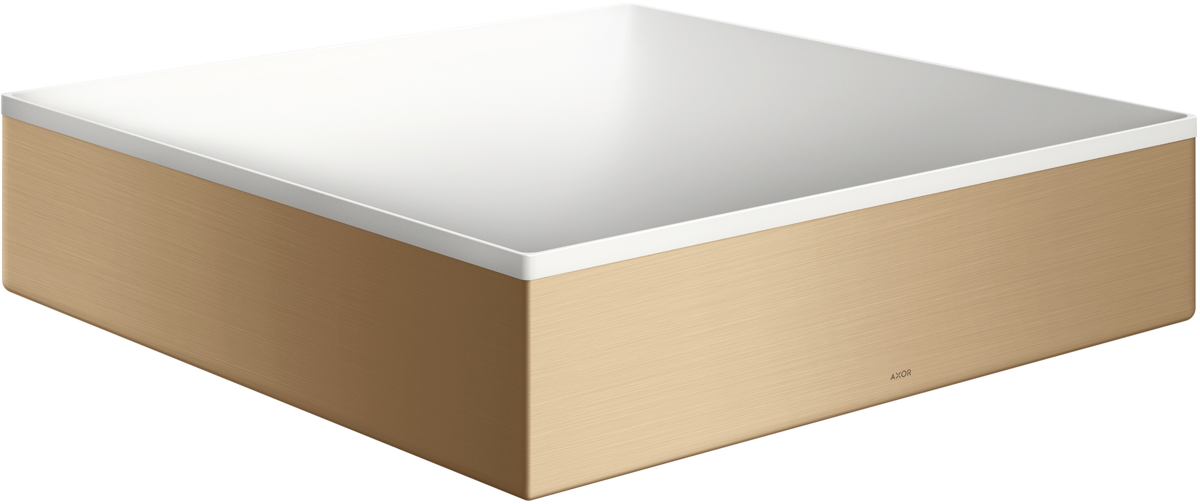Axor Suite Waschbecken 40x40 cm quadratisch Aufsatzwaschbecken weiß-braun/beige 42003140