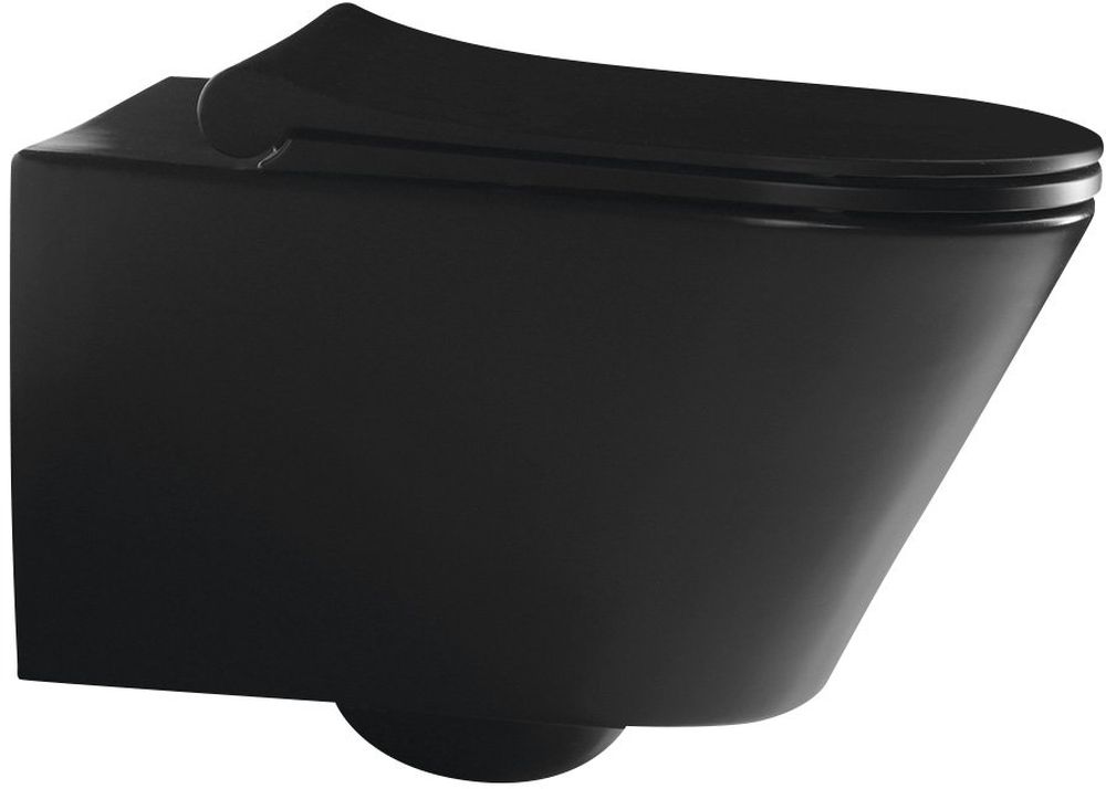 Sapho Avva WC-Becken hängend Spülrandlos schwarz Matte 100314-110