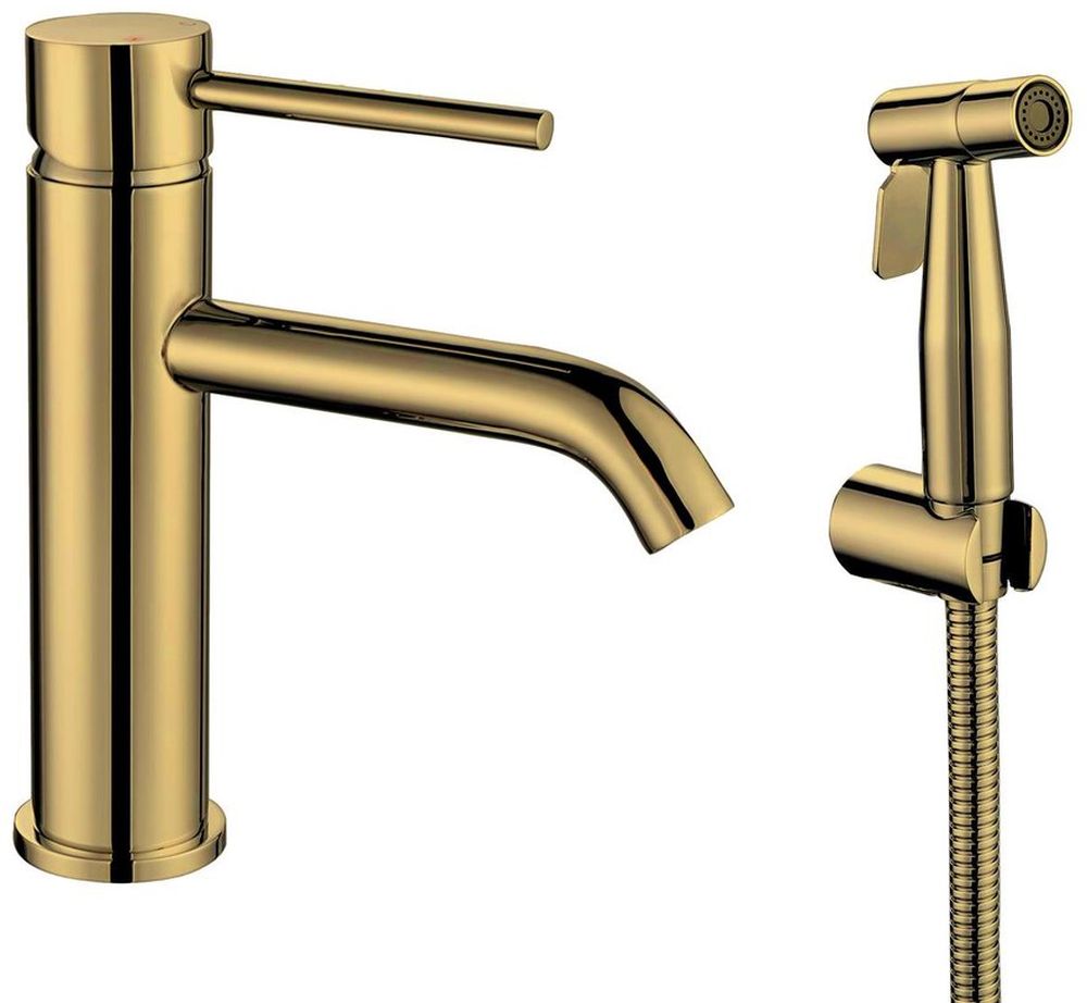 Sapho Rhapsody waschtischarmatur mit bidet-duschkopf stehend gold 1209-09GB
