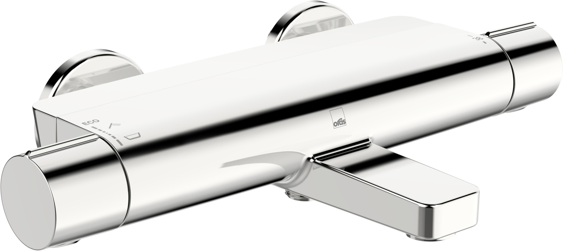 Oras Optima Style Badewannen- und Duscharmatur Wandmontage mit Thermostat chrom 7140NU