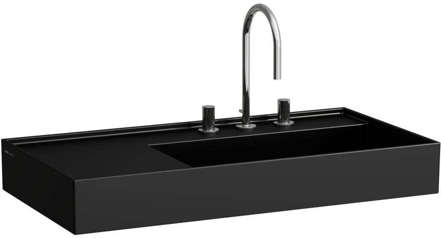 Laufen Kartell Waschbecken 90x46 cm rechteckig Klassisch schwarz matte H8183397161111