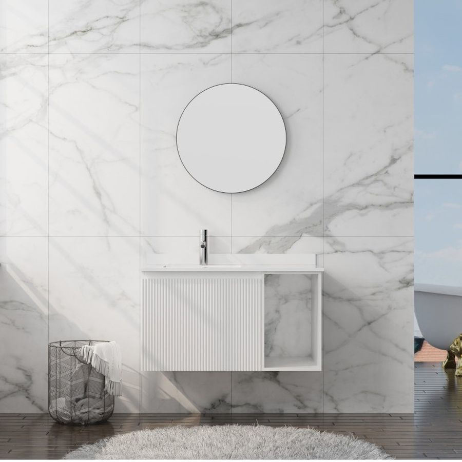 LaVita Kent Waschbecken mit Unterschrank 90 cm weiß 5900378333616