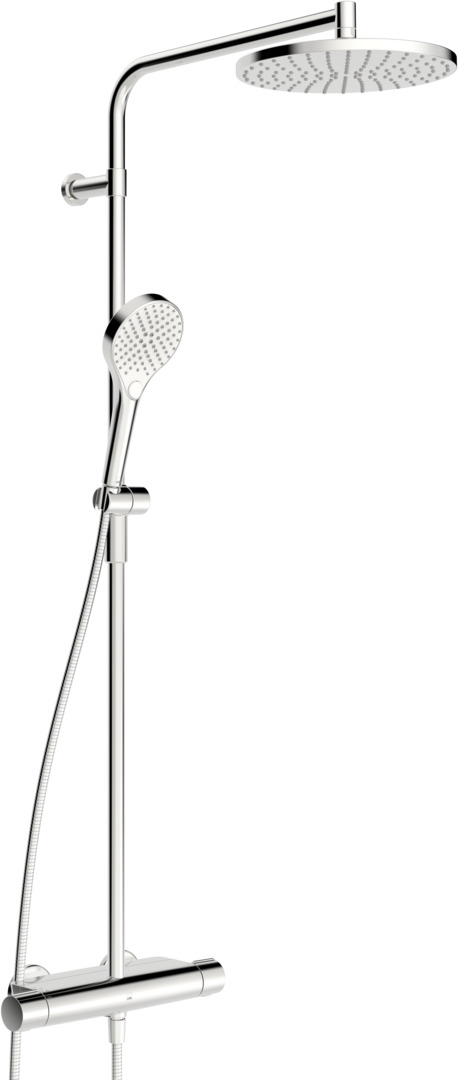 Oras Optima Style Duschset Wandmontage mit Thermostat mit Regenbrause chrom 7192NU