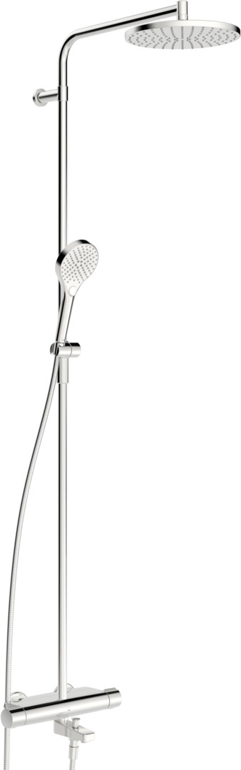 Oras Optima Style Badewannen- und Duschset Wandmontage mit Thermostat mit Regenbrause chrom 7193NU