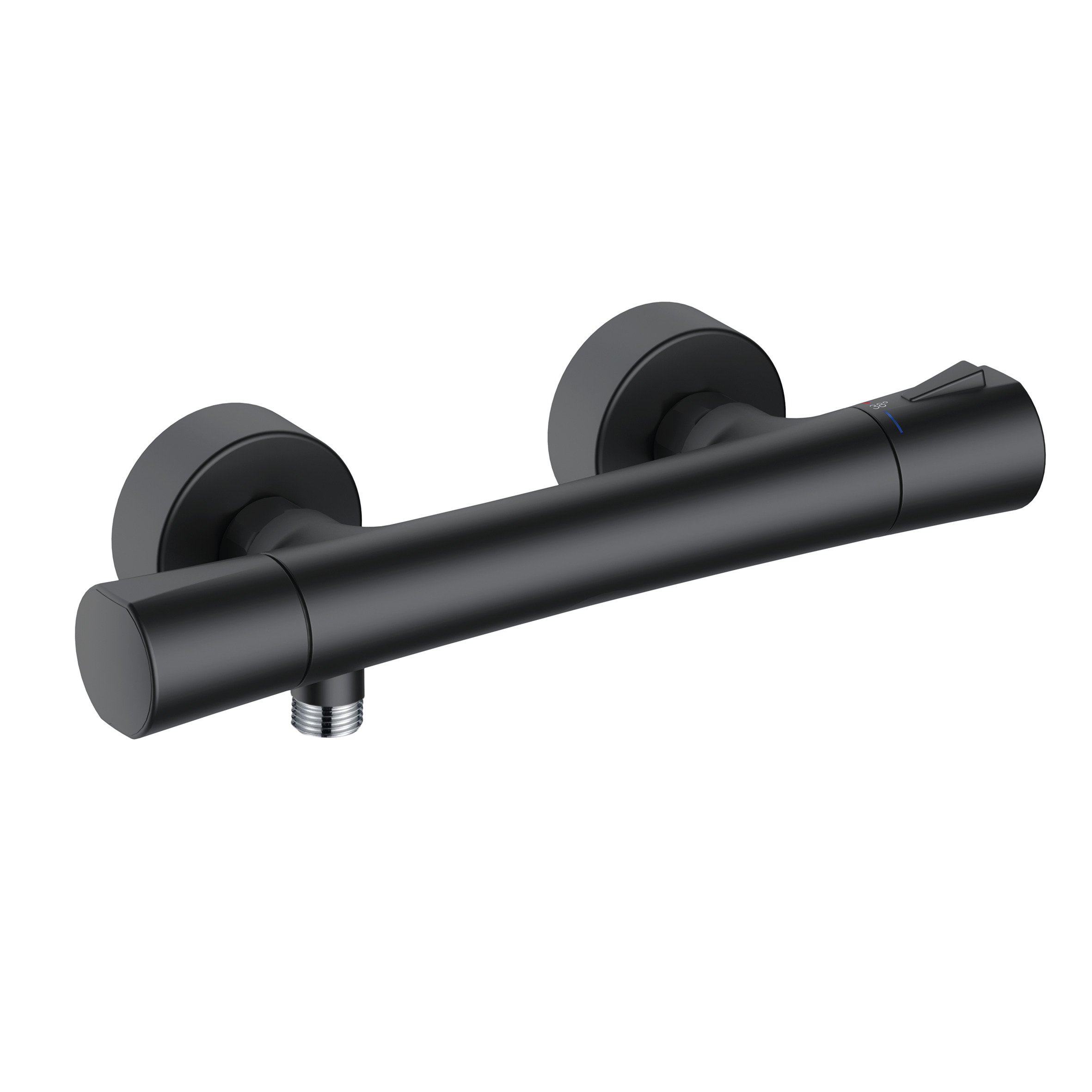 Kludi Zenta SL Duschbatterie Wandmontage mit Thermostat schwarz 351003938