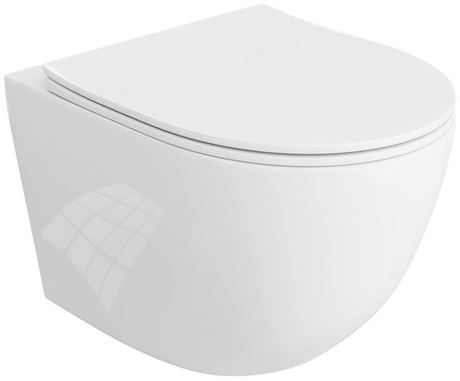 LaVita Sinto WC-Becken mit Absenkautomatik-Sitz hängend Spülrandlos mit Wirbelspülung weiß Glanz 5900378334798