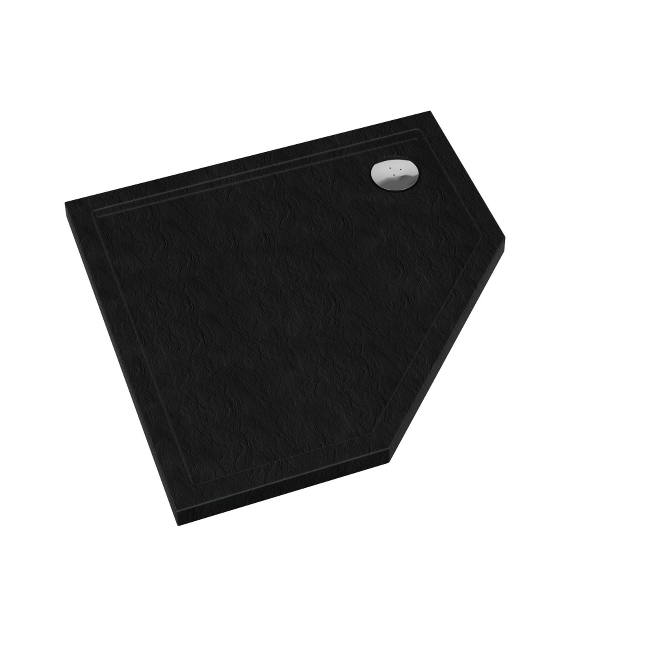 Schedline Sharper Black Stone Fünfeckige Duschwanne 90x90 cm schwarz 3S.S1PK-9090/C/ST