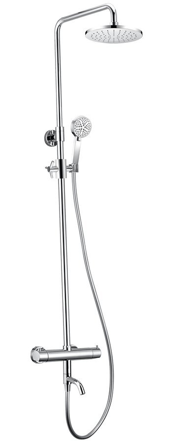 Sapho Kimura Badewannen- und Duschset Wandmontage mit Thermostat mit Regenbrause chrom KU500