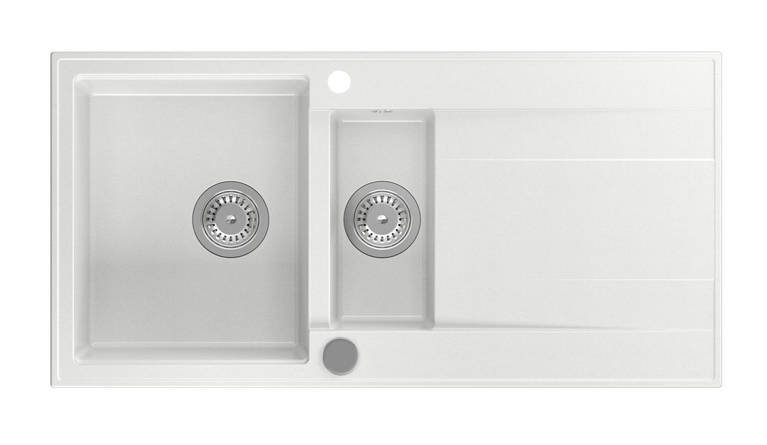 Sapho Granitspüle 100x50 cm weiß GR1331