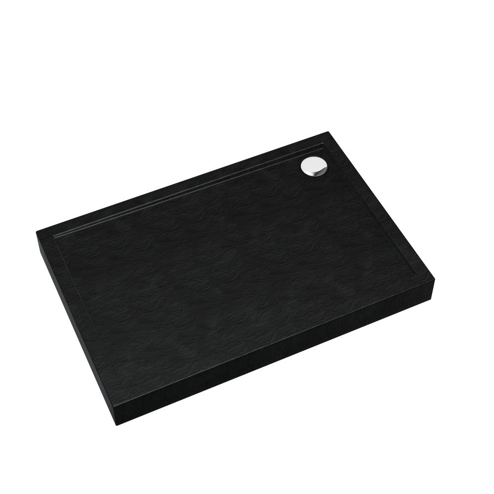 Schedline Cameron Black Stone Rechteckige Duschwanne 120x80 cm schwarz 3ST.C1P-80120/C/ST