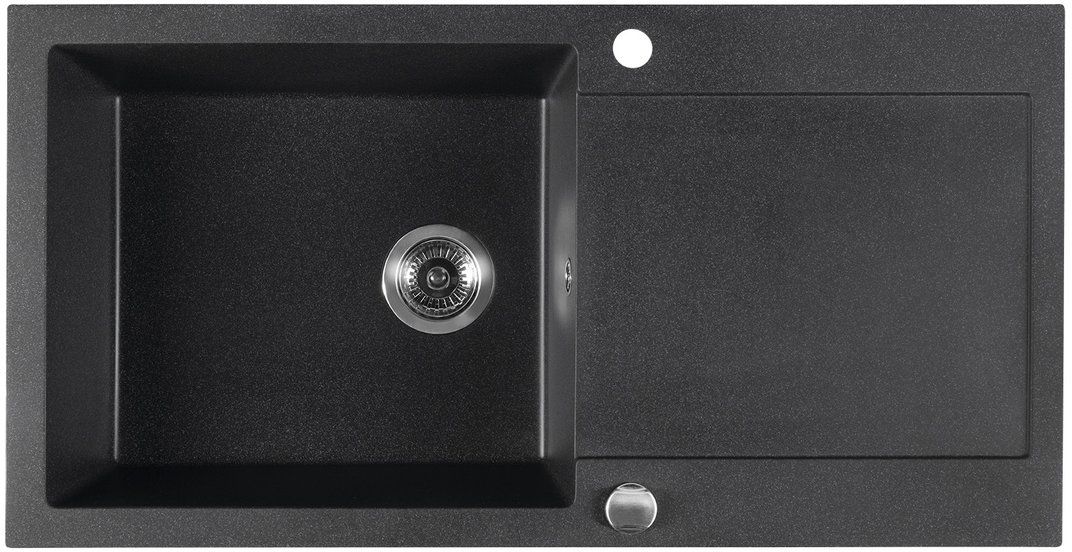 Sapho Granitspüle 97x50 cm schwarz GR1614