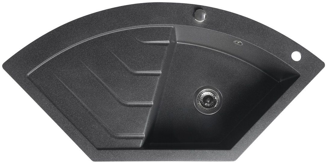 Sapho Granitspüle 114x57.5 cm schwarz GR1934
