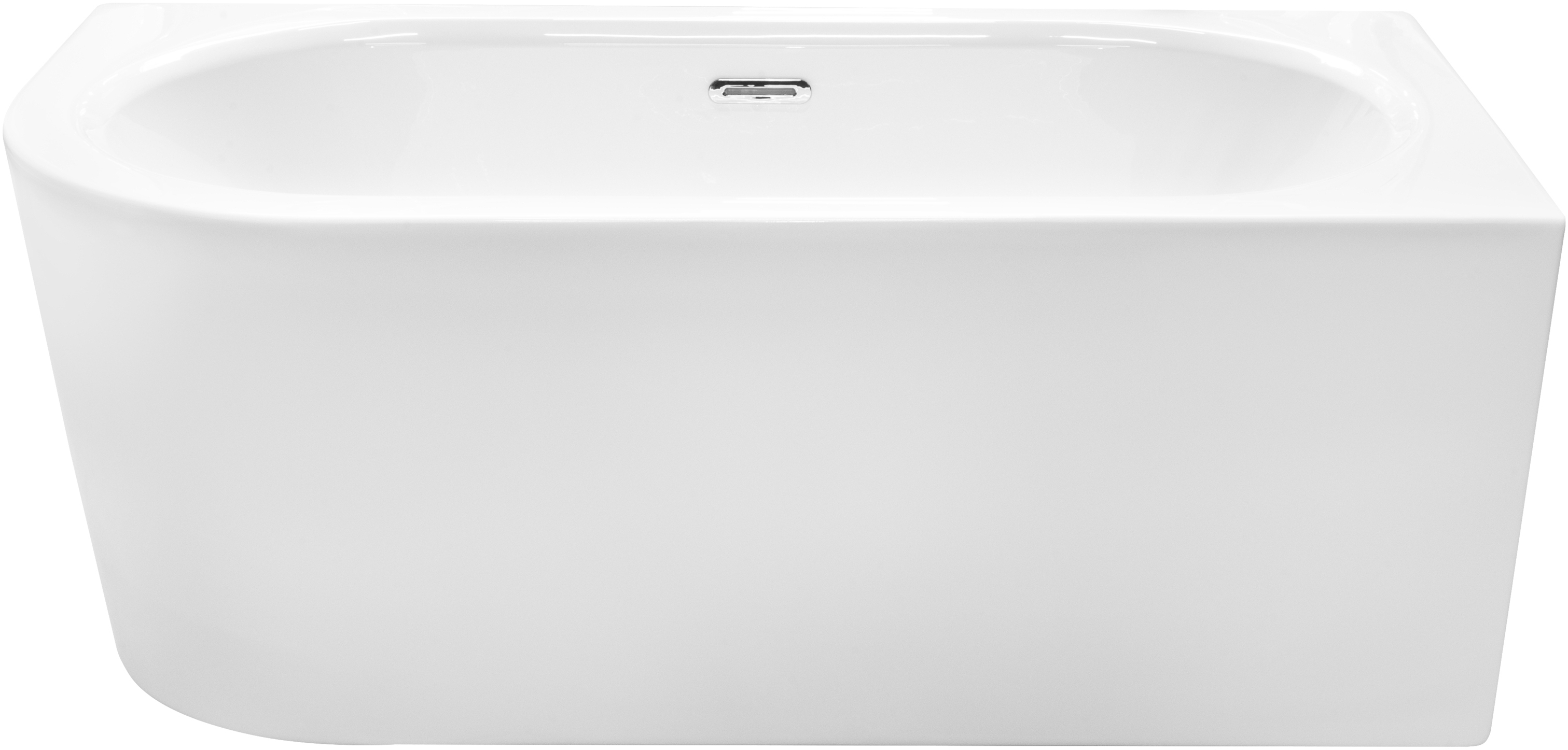 Besco Avita A-Line Wandmontierte Badewanne 169x75 cm rechteckig weiß #WAA-170APCS