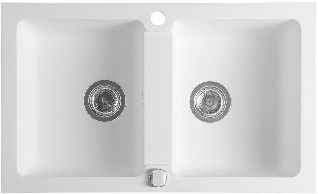 Sapho Granitspüle 78x47.5 cm weiß GR2221