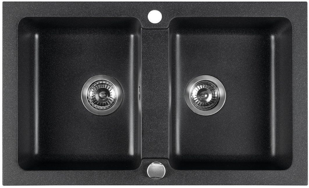 Sapho Granitspüle 78x47.5 cm schwarz GR2224