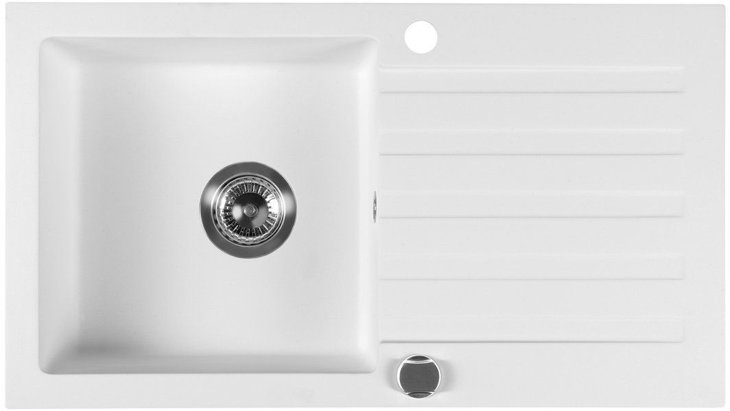 Sapho Granitspüle 78x44 cm weiß GR7201