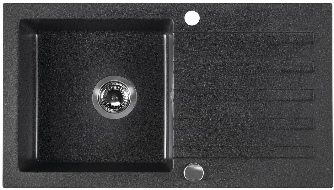 Sapho Granitspüle 78x44 cm schwarz GR7204