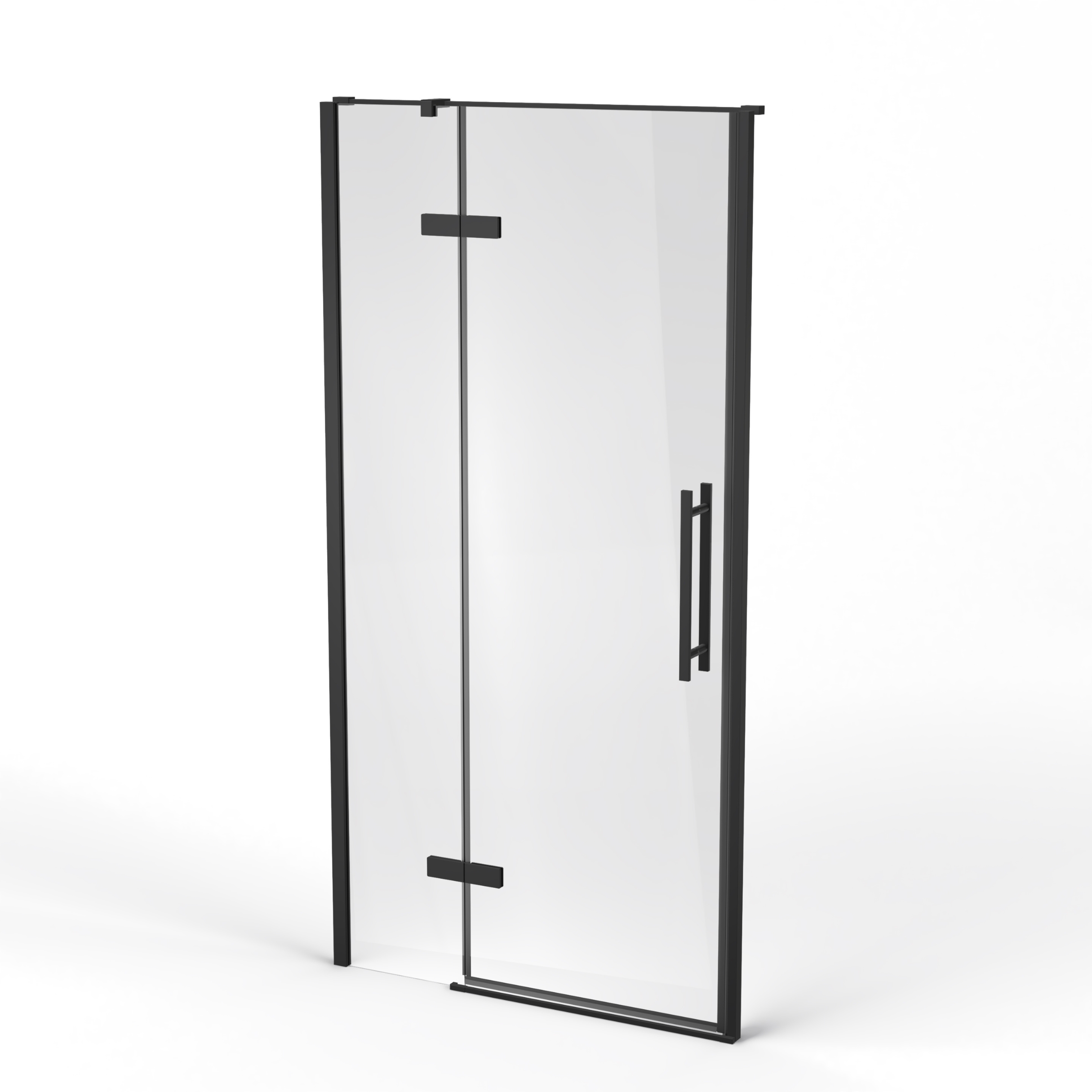 Ravak Cool! Duschtüren 110 cm aufklappbar schwarz Matte/durchsichtiges Glas X0VVDC300Z1