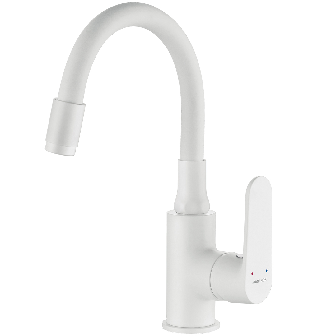 Kuchinox Dima waschbeckenhahn stehend weiß BQD621D