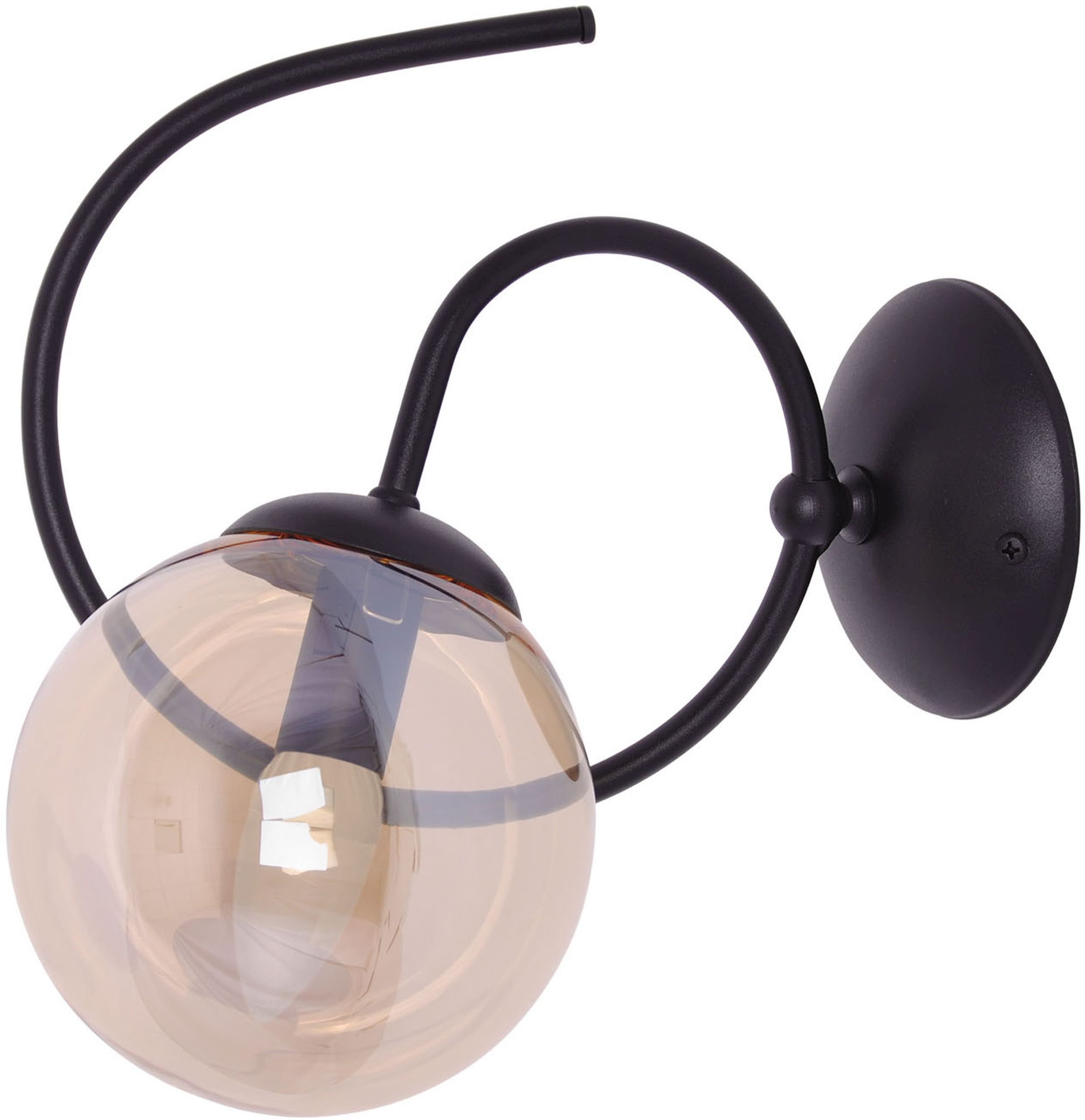 Kaja Floro Leuchter 1x40 W schwarz-bernstein K-5128