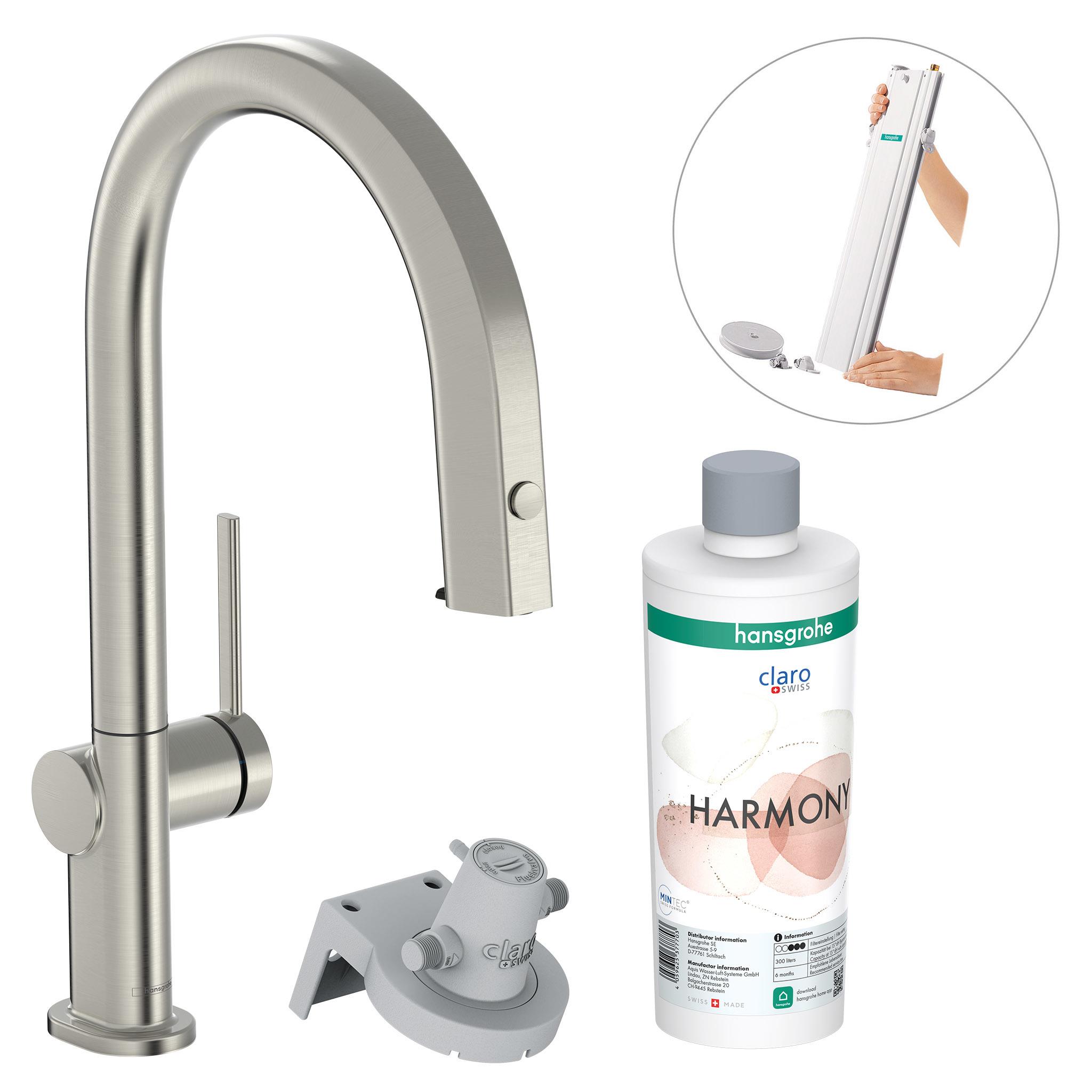 Hansgrohe Aqittura M91 Küchenarmatur mit Filter Stehend edelstahl 76800800