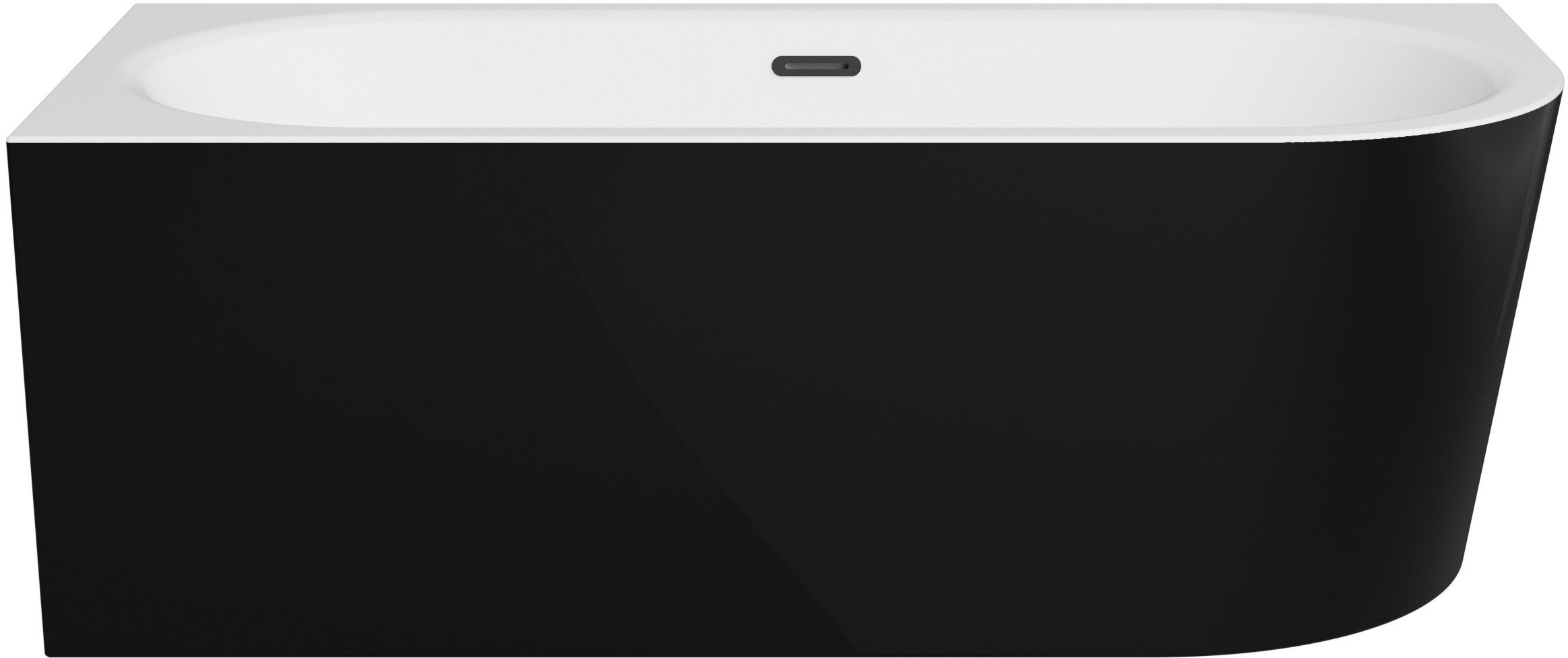 Besco Avita A-Line Wandmontierte Badewanne 149.6x74.7 cm rechteckig zweifarbig #WAA-15ABLS