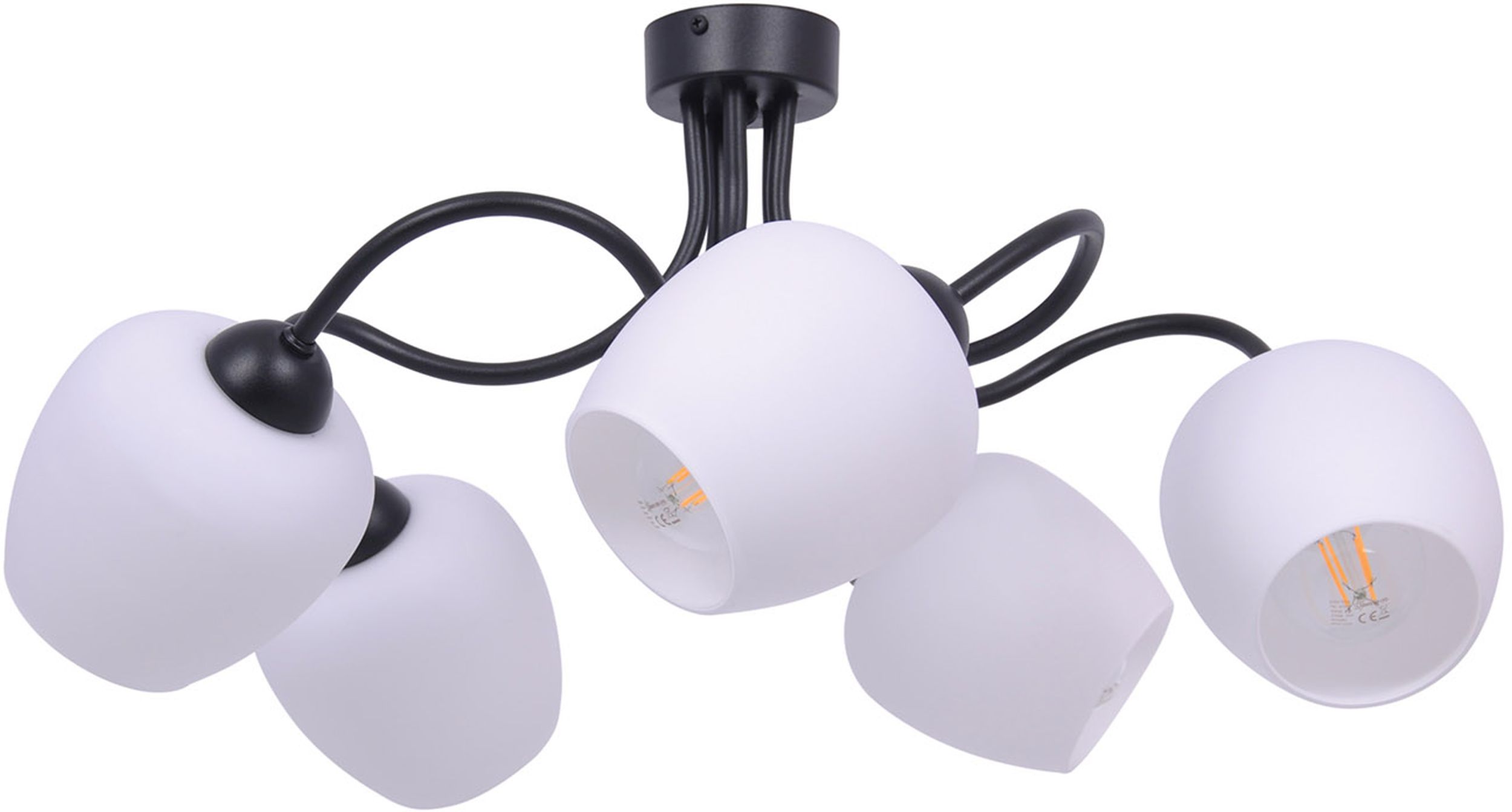 Kaja Bella Deckenlampe 5x60 W weiß-schwarz K-5186