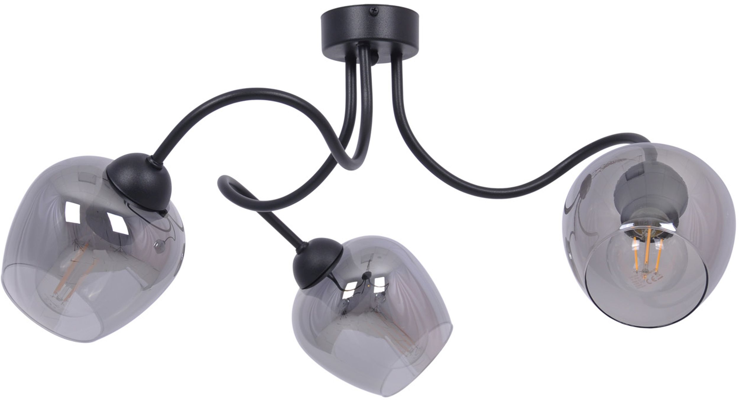 Kaja Sara Deckenlampe 3x60 W schwarz-graphit K-5195