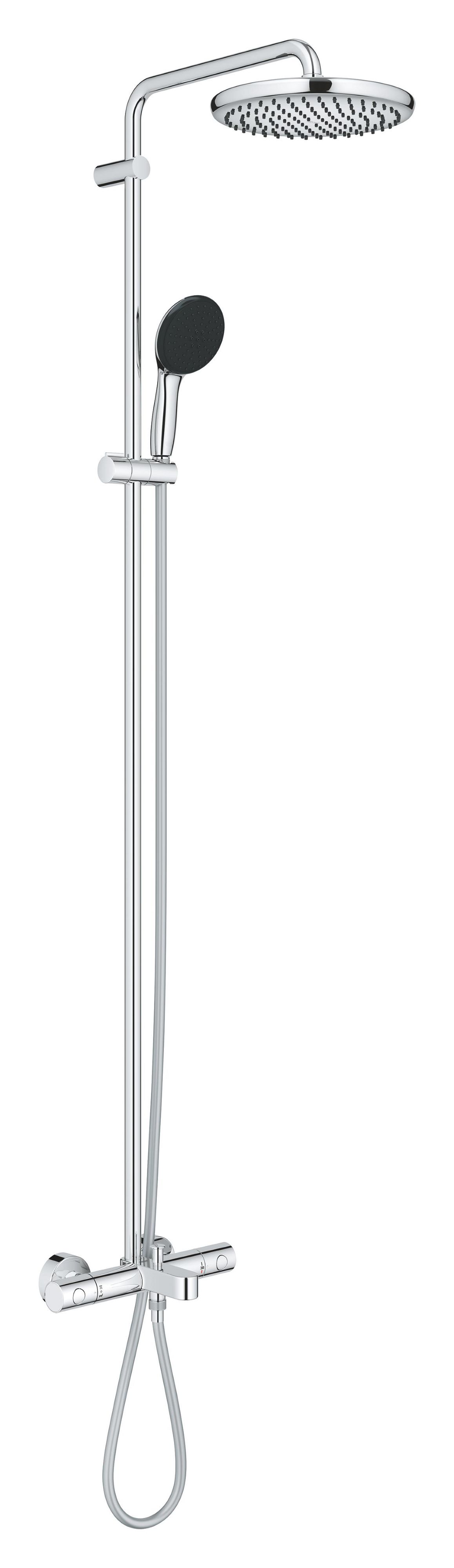 Grohe Vitalio Start System Badewannen- und Duschset Wandmontage mit Thermostat mit Regenbrause chrom 26988001