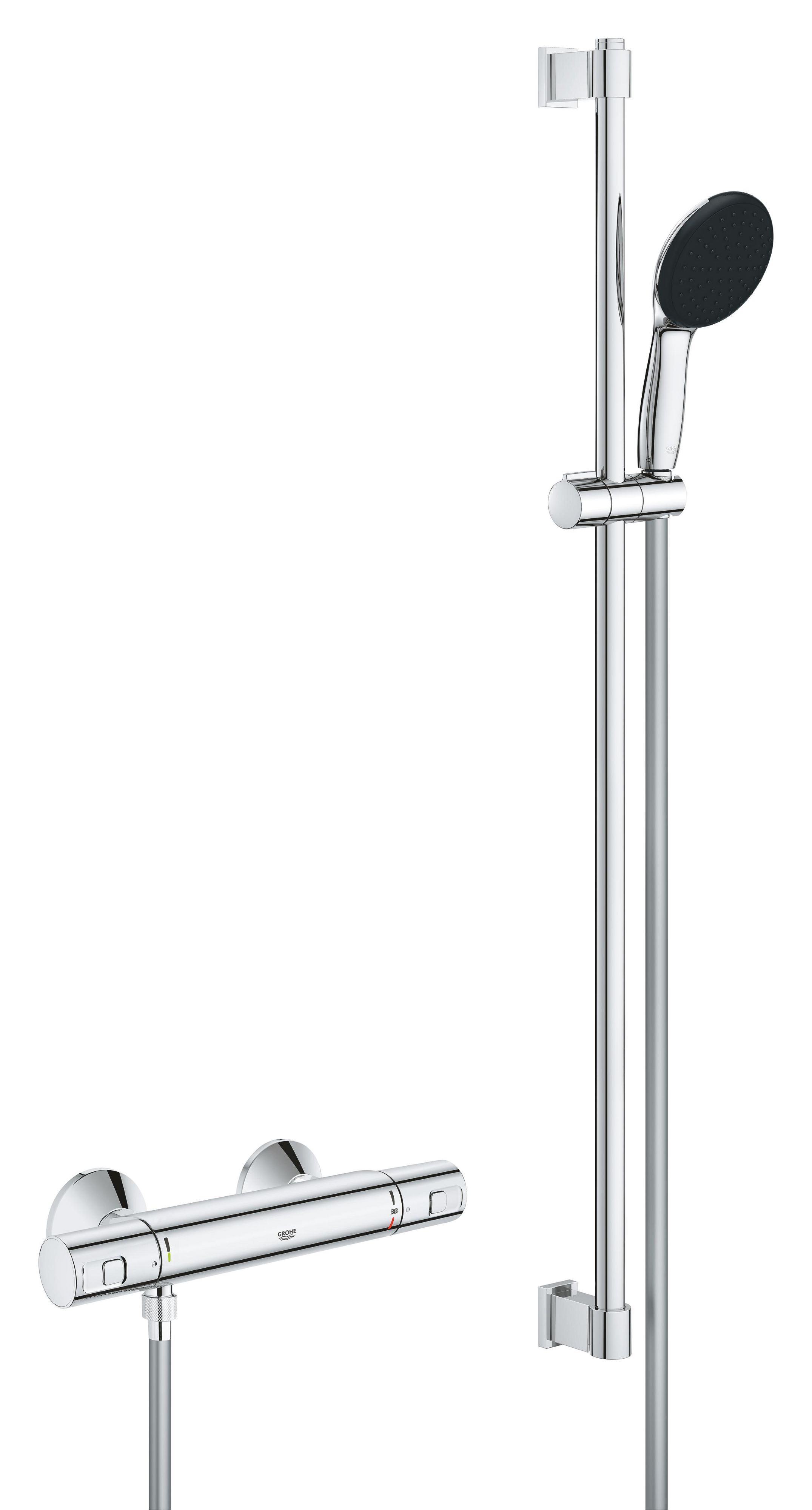 Grohe Precision Start Duschbatterie Wandmontage mit Thermostat StarLight Chrome 34854001