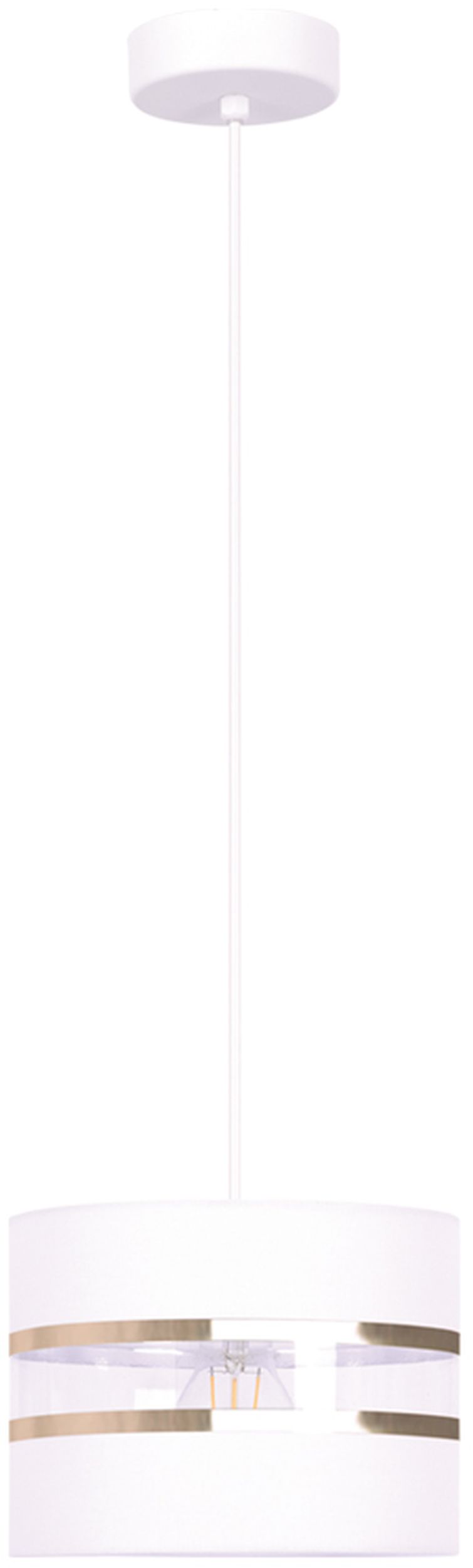 Kaja Victoria Pendelleuchte 1x40 W weiß-transparent-gold K-5210