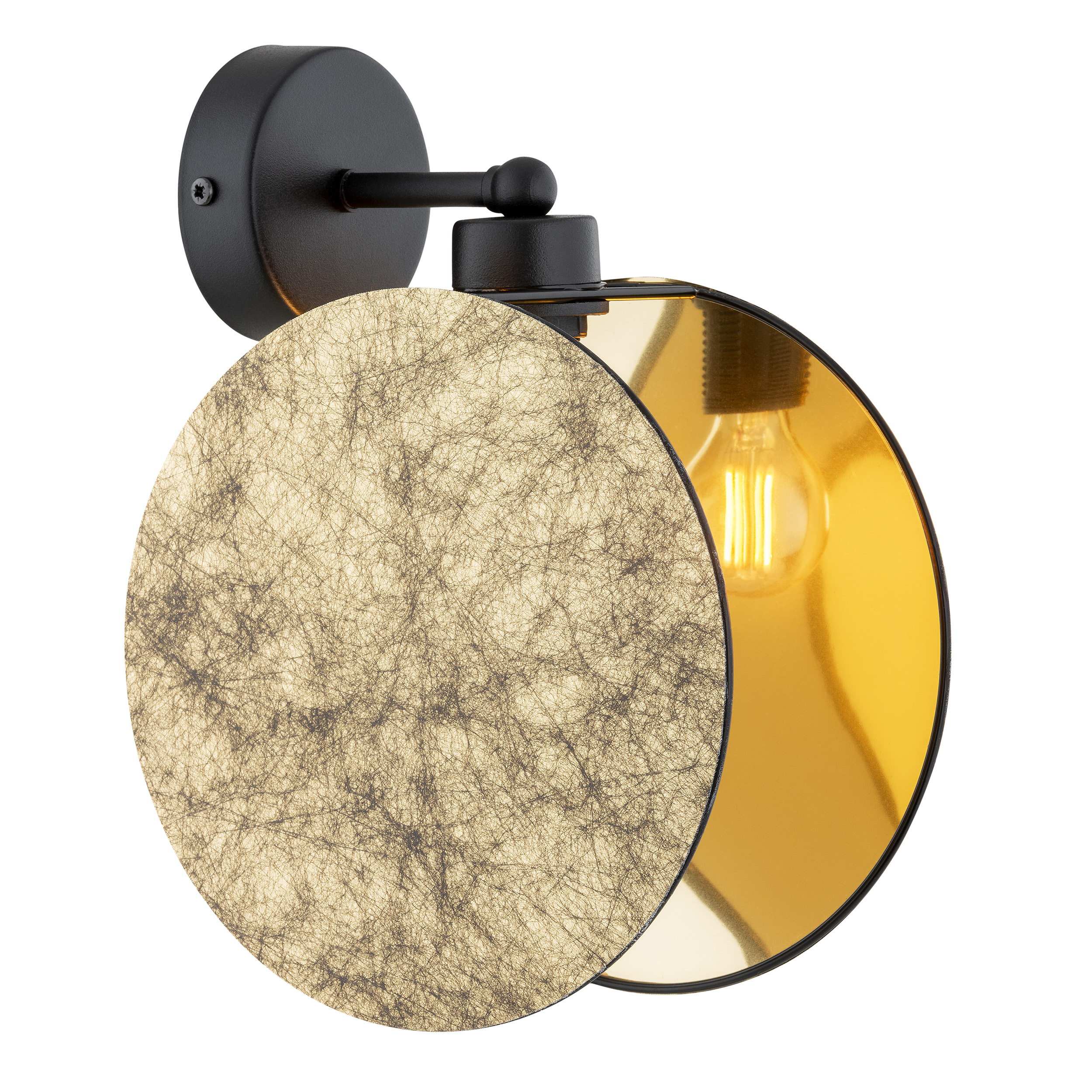 Emibig Motif Leuchter 1x10 W schwarz-gold 1326/K1