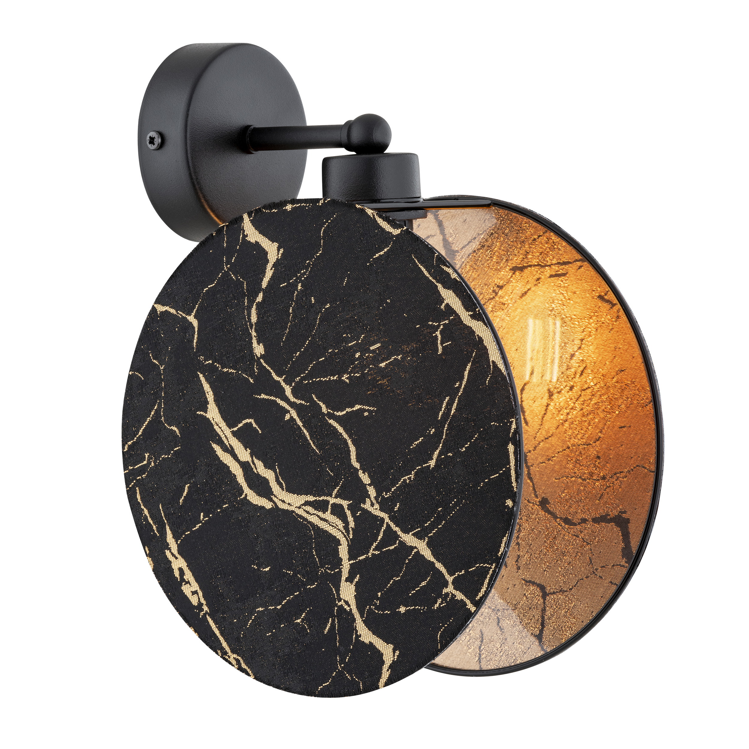 Emibig Motif Leuchter 1x10 W schwarz-gold 1327/K1