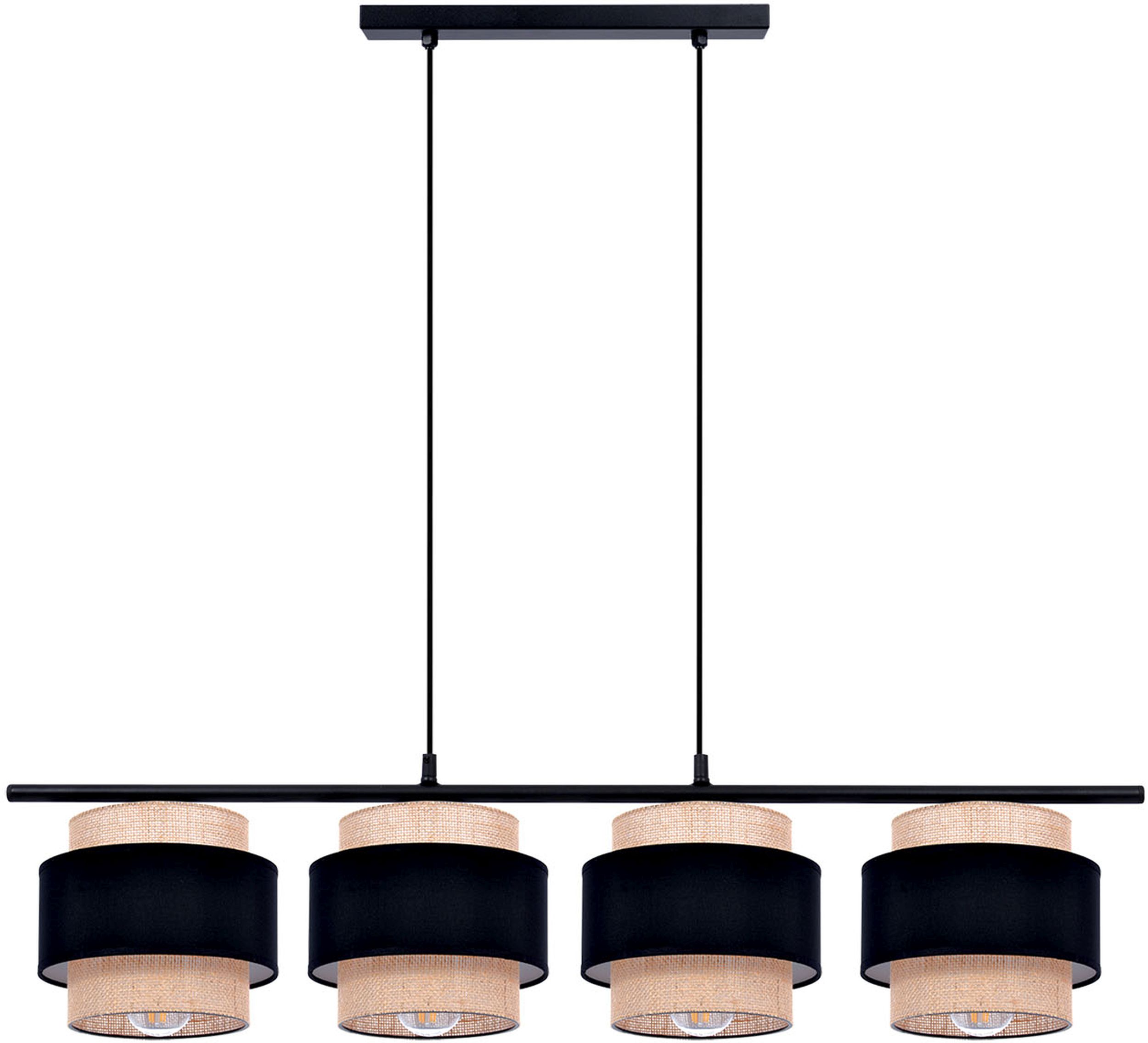 Kaja Gato Pendelleuchte 4x40 W schwarz-beige K-5233