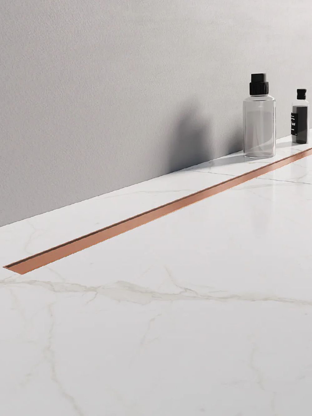 New Trendy Visio Slim Copper Brushed Linienablauf 70 cm OL-0097