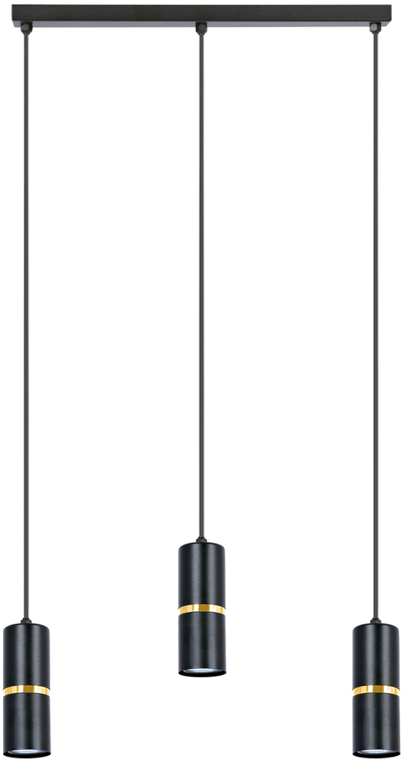 Kaja Ines Pendelleuchte 3x10 W schwarz-gold K-5241