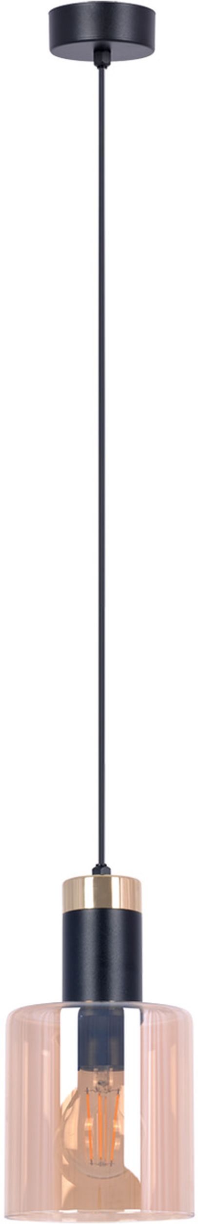 Kaja Alto Pendelleuchte 1x40 W schwarz-gold-bernstein K-5255