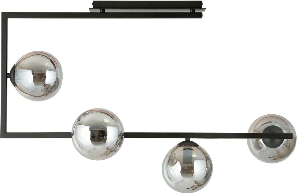 Emibig Soma Deckenlampe 4x10 W schwarz-verraucht 1290/4