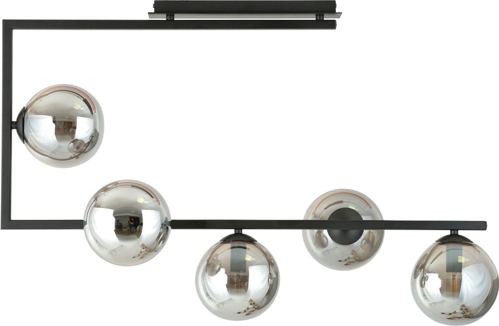 Emibig Soma Deckenlampe 5x10 W schwarz-verraucht 1290/5