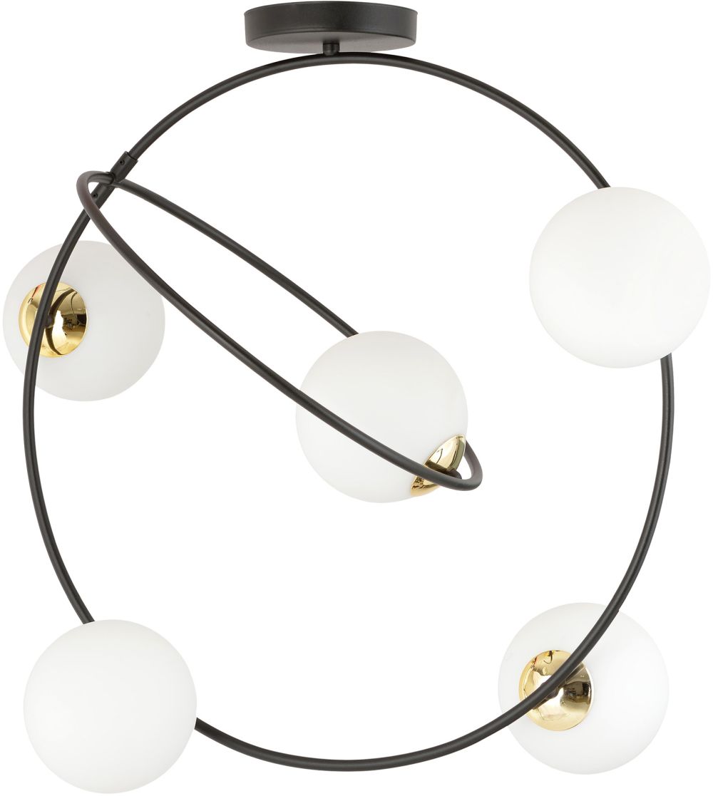 Emibig Stardom Deckenlampe 5x10 W schwarz-milchig 1293/5