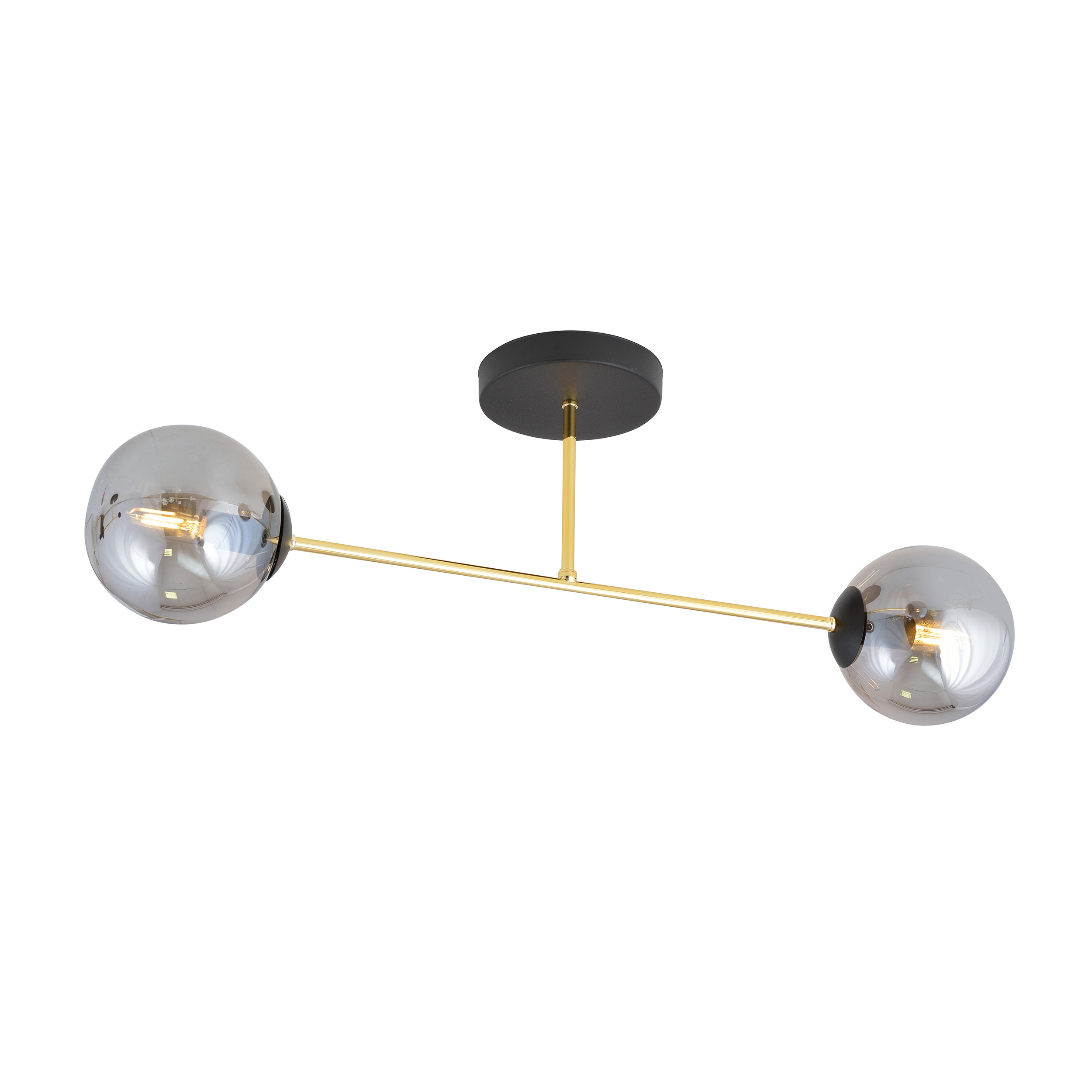 Emibig Magnum Deckenlampe 2x10 W schwarz-gold 1269/2
