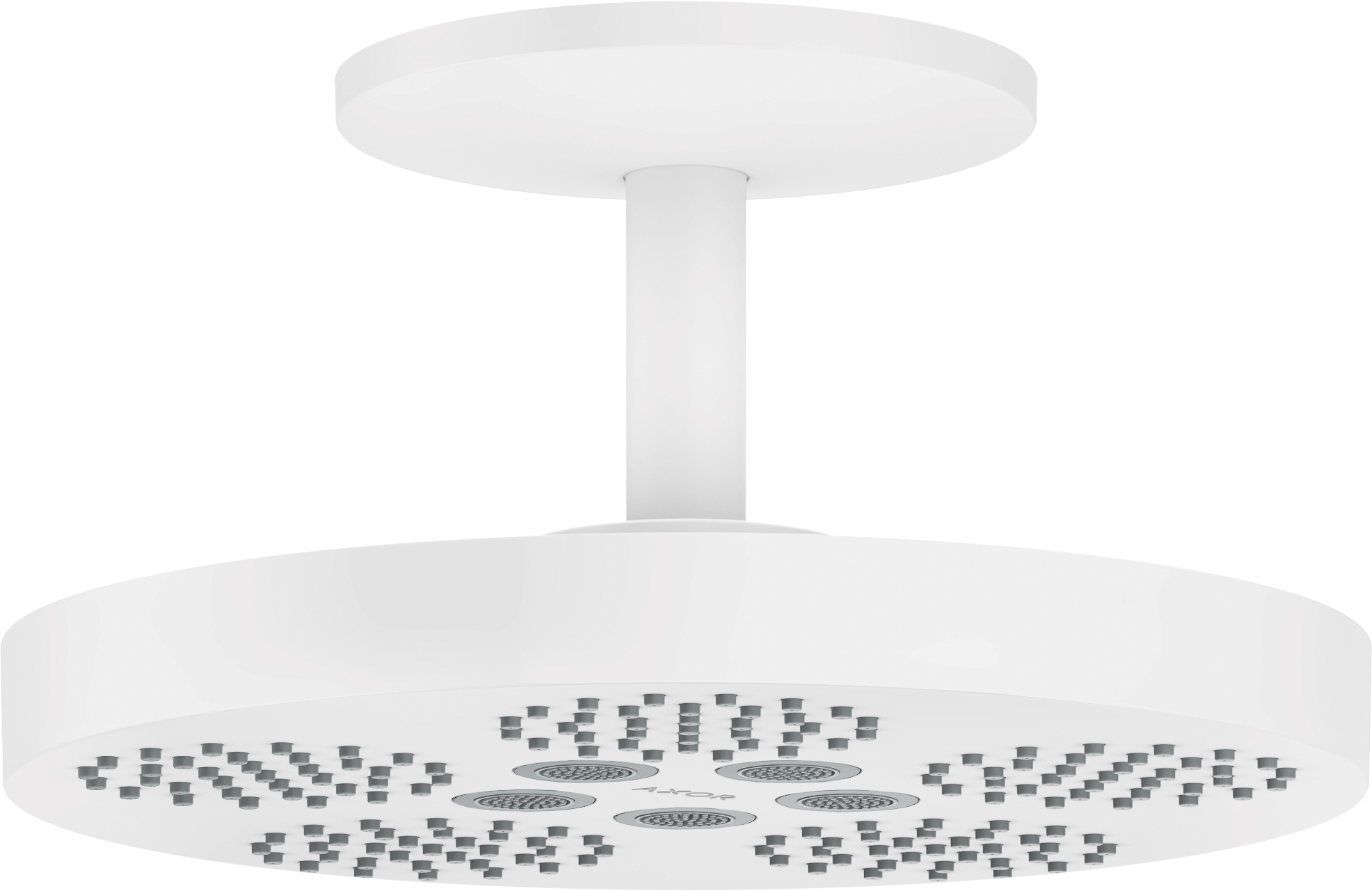 Axor One Kopfbrause mit Arm 28.2x28.2 cm rund weiß 48494700