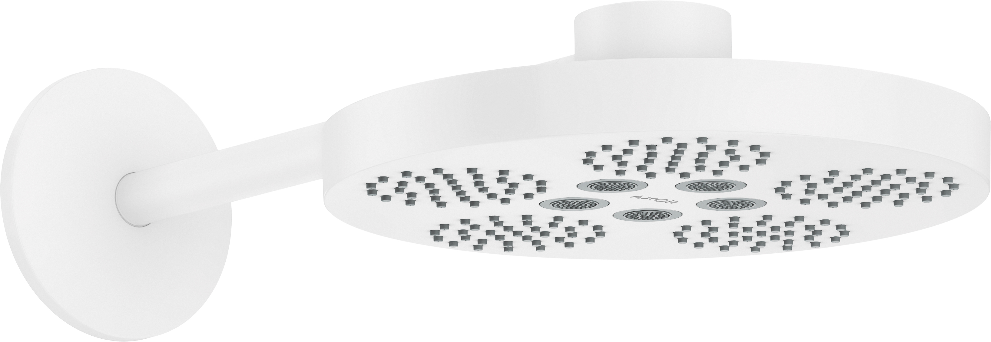 Axor One Kopfbrause mit Arm 28x28 cm rund weiß 48492700