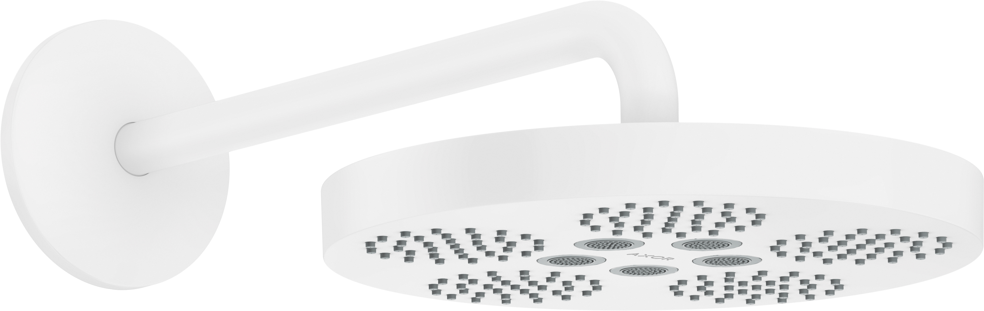 Axor One Kopfbrause mit Arm 28.2x28.2 cm rund weiß 48491700