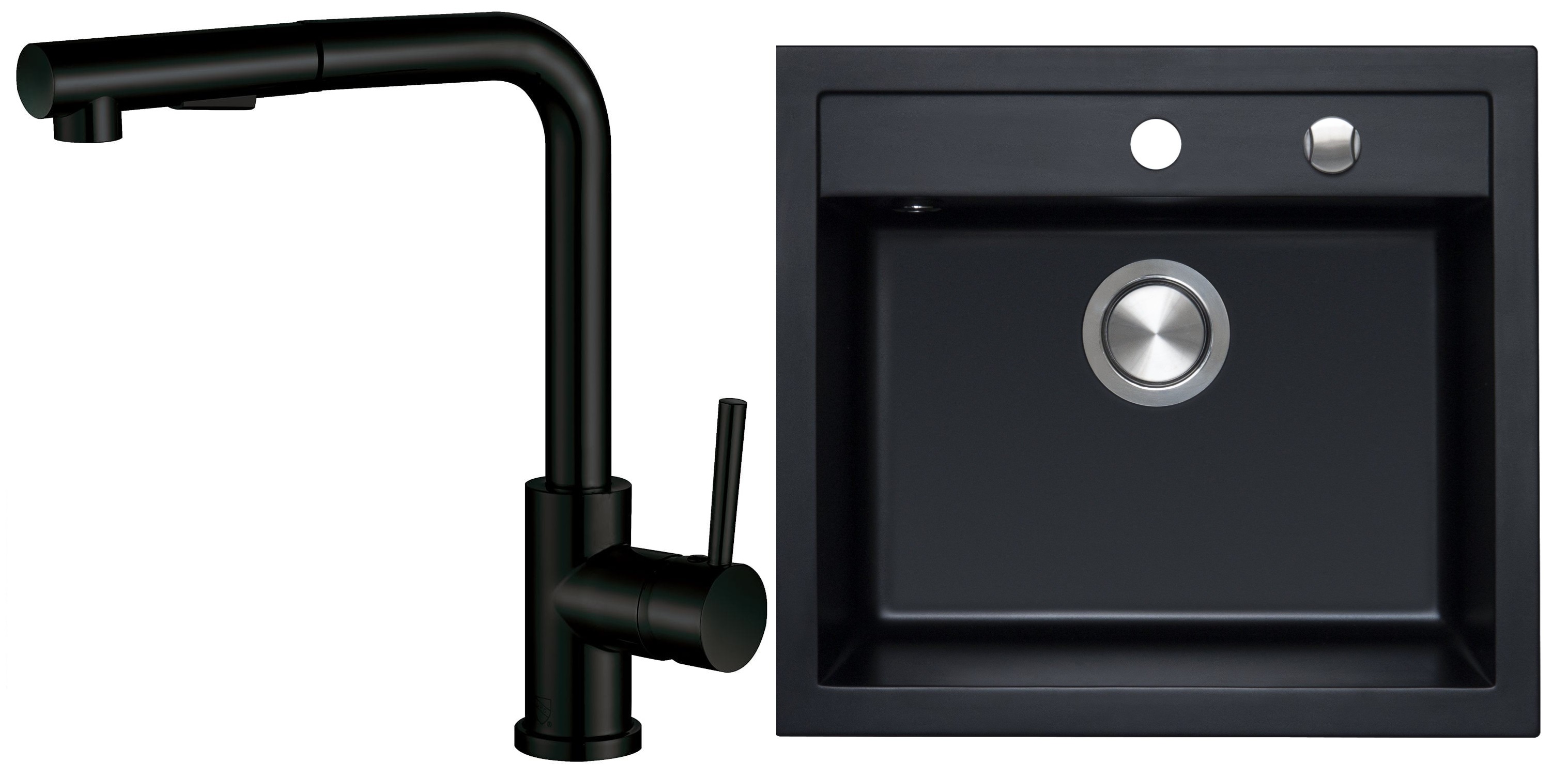 Satz granitspüle Berg Hobart BRQ19104, küchenarmatur Berg Porta WW 130231PH