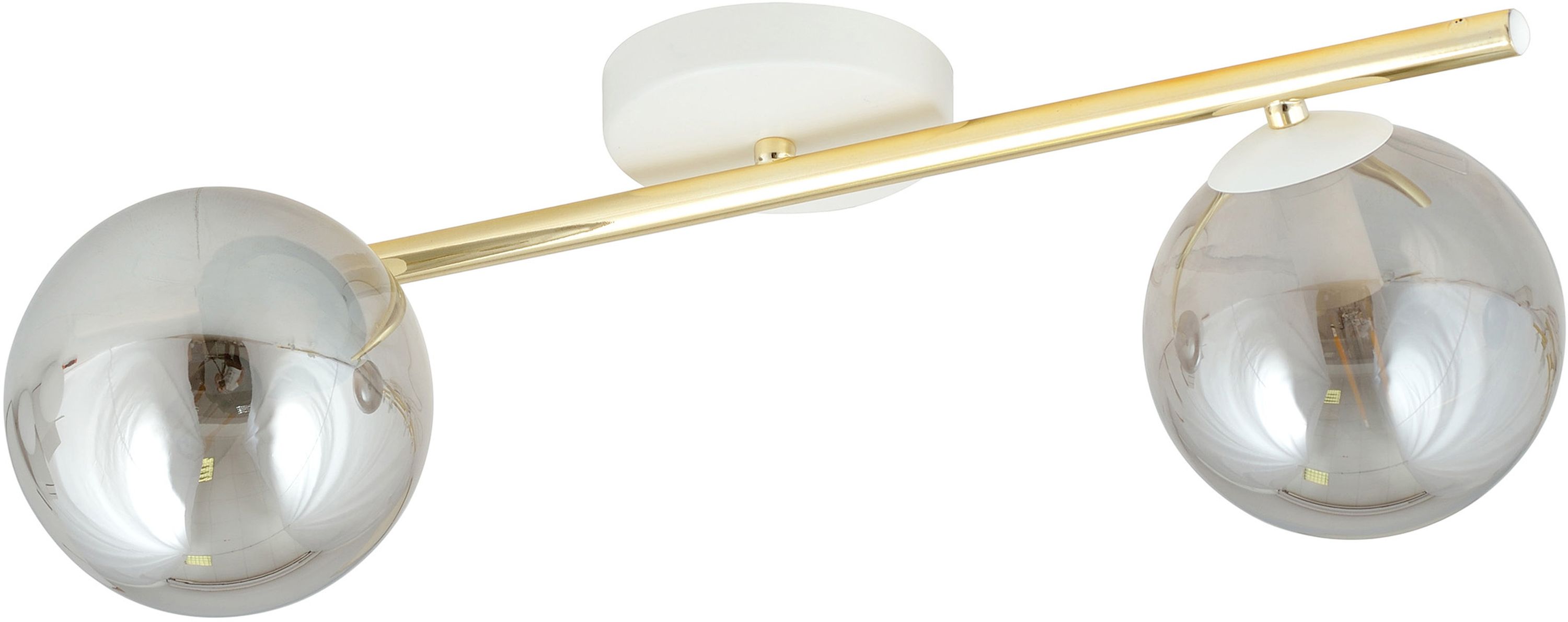 Emibig Splendi Deckenlampe 2x10 W weiß-gold-graphit 1247/2