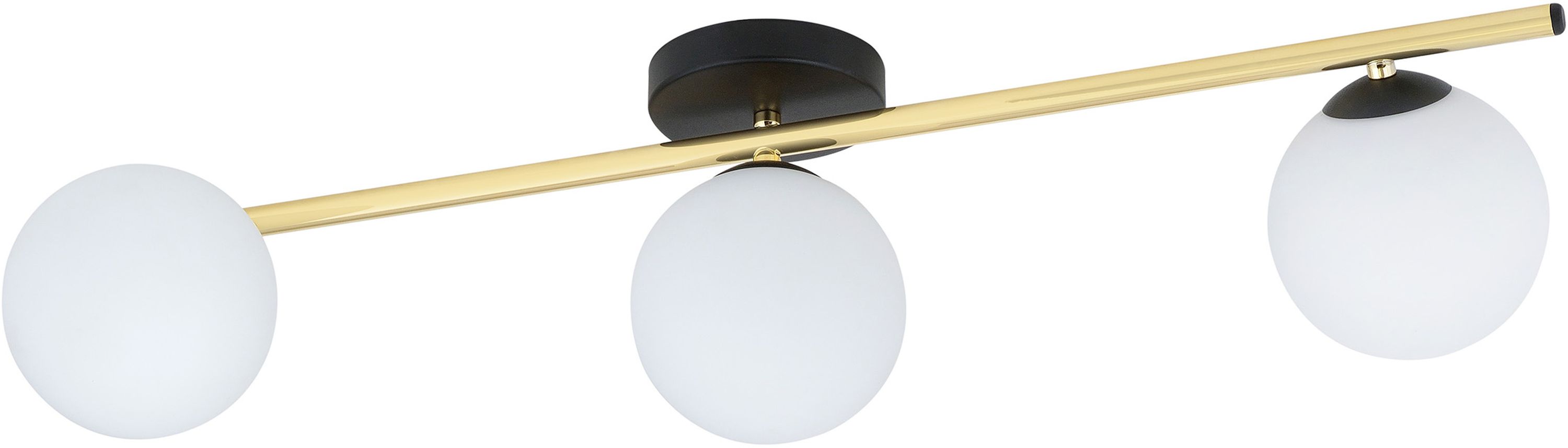 Emibig Splendi Deckenlampe 3x10 W schwarz-gold-opal 1248/3