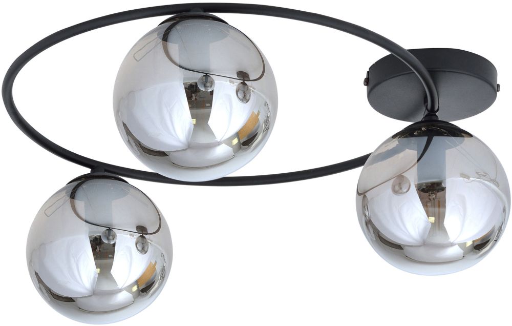 Emibig Sopra Deckenlampe 3x10 W schwarz-verraucht 1256/3